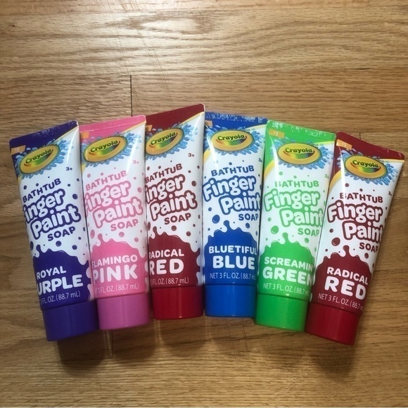 Crayola Bathtub Finger Paint Bundle Lot NEW Purple Red Blue Green Pink Bath Tub - Picture 2 of 6